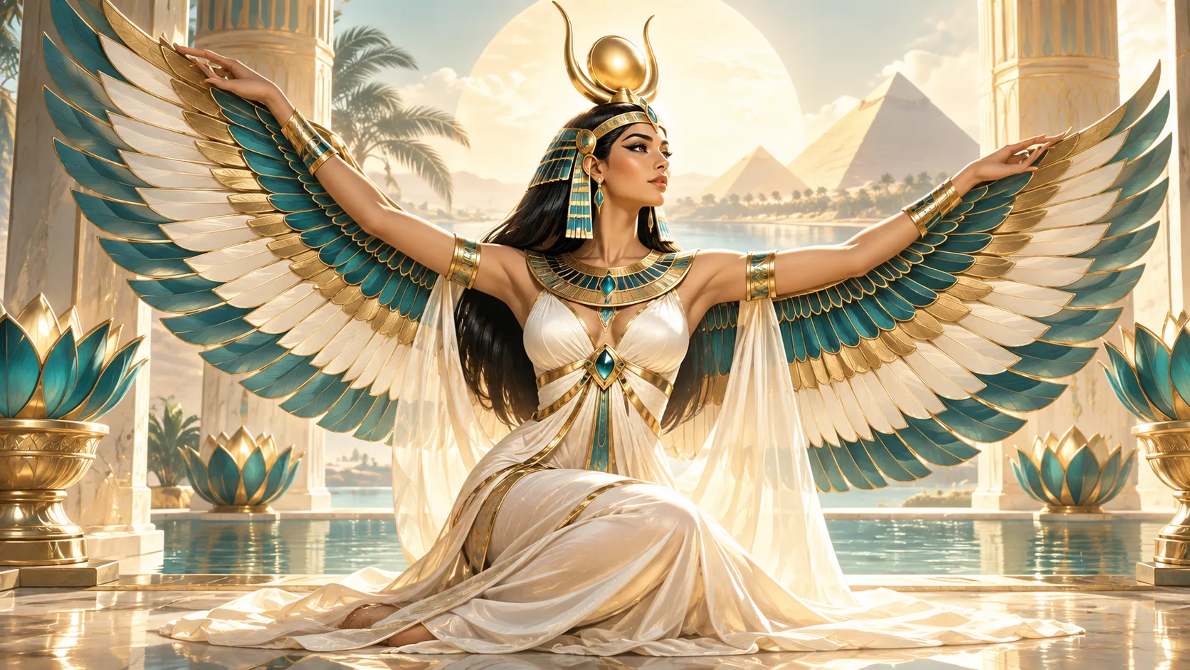 Amunbet login pagina banner met godin Isis met vleugels — snel en veilig inloggen op je Amunbet account